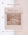 Workbook/Lab Manual Volume 1 to accompany Sabas que