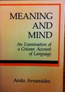 Meaning and Mind An Examination of a Gricean Account of Language