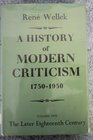A History of Modern Criticism 17501950 The Later Eighteenth Century v 1