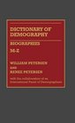 Dictionary of Demographies/Biographies MZ