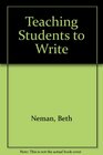 Teaching Students to Write