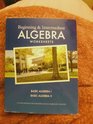 Beginning  Intermediate Algebra Worksheets