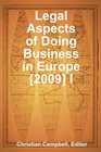 Legal Aspects of Doing Business in Europe  I