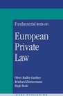 Fundamental Texts on European Private Law