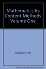 Mathematics Its Content Methods and Meaning  vol two