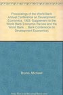 Proceedings of the World Bank Annual Conference on Development Economics 1993 Supplement to the World Bank Economic Review and the World Bank Research