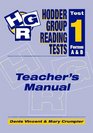 Hodder Group Reading Tests Teacher's Manual Test 1