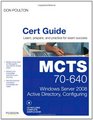 MCTS 70640 Cert Guide Windows Server 2008 Active Directory Configuring