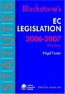 Blackstone's EC Legislation 20062007