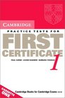 Cambridge Practice Tests for First Certificate 1 Cassette set
