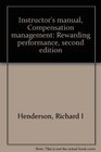 Instructor's manual Compensation management Rewarding performance second edition