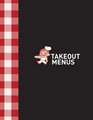 Red Checked Tablecloth Takeout Menu Holder