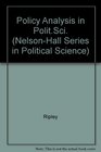 Policy Analysis in Political Science