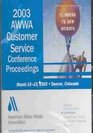 2003 Awwa Customer Service Conference Proceedings March 1619 2003 Denver Colorado