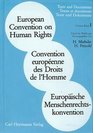 European convention on human rights texts and documents