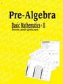 Abeka PreAlgebra Test/Quiz Key