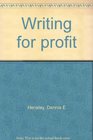 Writing for profit