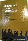 Research on Teaching Concepts Findings and Implications