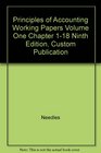 Principles of Accounting Vol 1 Working Papers 118 9th Edition
