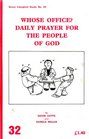 Whose Office Daily Prayer for the People of God