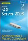 Microsoft  SQL Server  2008 Administrator's Pocket Consultant