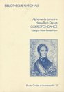 Alphonse de Lamartine HenryRoch Dupuys Correspondance 18091858