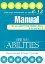 Verbal Abilities Tests Manual