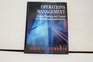 Operations Management Design Planning and Control for Manufacturing and Services