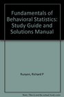 Fundamentals of Behavioral Statistics Study Guide and Solutions Manual