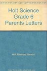 Holt Science Grade 6 Parents Letters