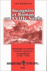 Incognito Et Roman Au Xviiie Siecle