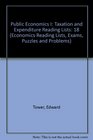 Public Economics I Taxation and Expenditure Reading Lists