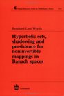 Hyperbolic Sets Shadowing and Persistence for Noninvertible Mappings in Banach Spaces