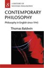 Contemporary Philosophy Philosophy in English Since 1945