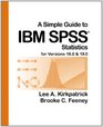 A Simple Guide to IBM SPSS for Versions 180  190