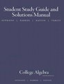 Aufmann College Algebra Student Guide And Solutions Manual 6e