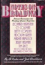 Notes on Broadway Intimate Conversations With Broadway's Greatest Songwriters