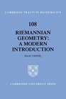 Riemannian Geometry  A Modern Introduction