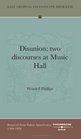 Disunion two discourses at Music Hall