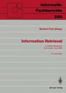 InformatikFachberichte 289/Information RetrievalGI/GMDWorkshop Darmstadt 23/24 Juni 1991 Proceedings