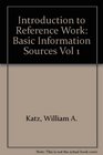 Introduction to Reference Work Basic Information Sources