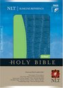 Holy Bible New Living Translation Blue Gator/Pistachio Tutone Leatherlike Slimline Reference