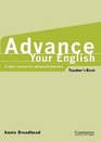 Advance your English Teacher's book A short course for advanced learners