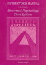 Instructor's Manual to Accompany Abnormal Psychology