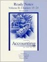 Ready Notes Volume 2 Chapters 15 to 24 for use with Accounting The Basis for Business Decisions