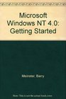 Microsoft Windows NT 40 Getting Started
