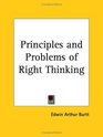 Principles and Problems of Right Thinking