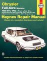 Haynes Repair Manuals Chrysler FullSize Models 19881993