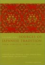 Sources of Japanese Tradition  Volume One From Earliest Times to 1600
