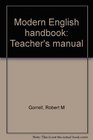 Modern English handbook Teacher's manual